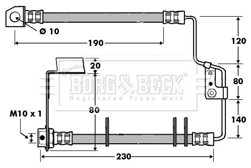 BORG & BECK Тормозной шланг BBH7416